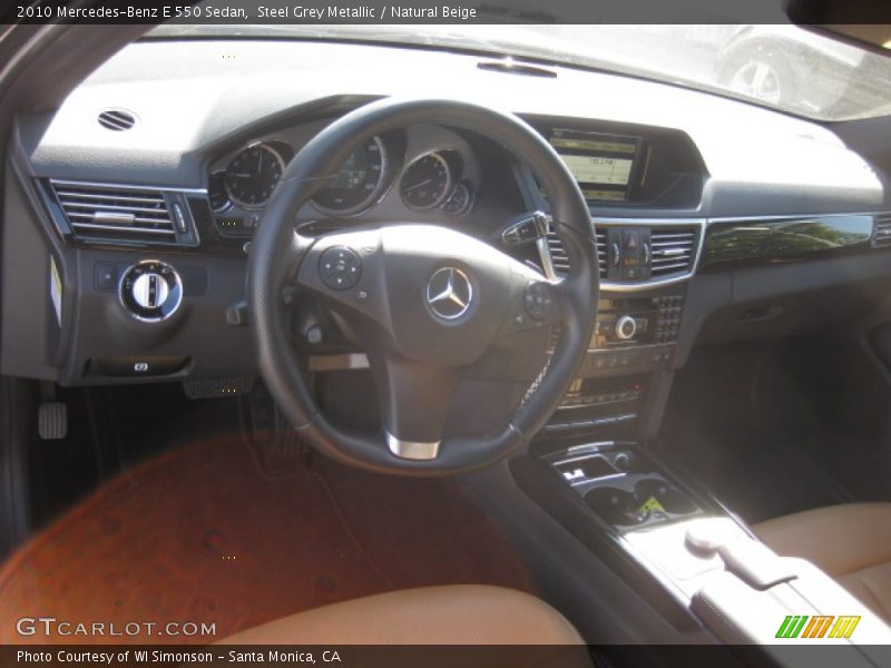 Steel Grey Metallic / Natural Beige 2010 Mercedes-Benz E 550 Sedan