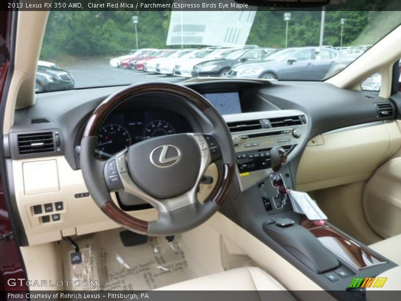 Claret Red Mica / Parchment/Espresso Birds Eye Maple 2013 Lexus RX 350 AWD