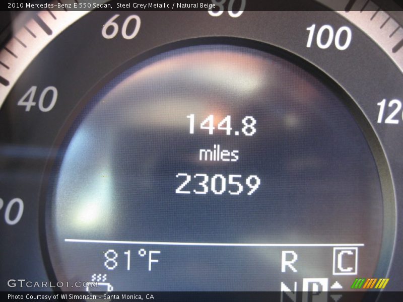 Steel Grey Metallic / Natural Beige 2010 Mercedes-Benz E 550 Sedan