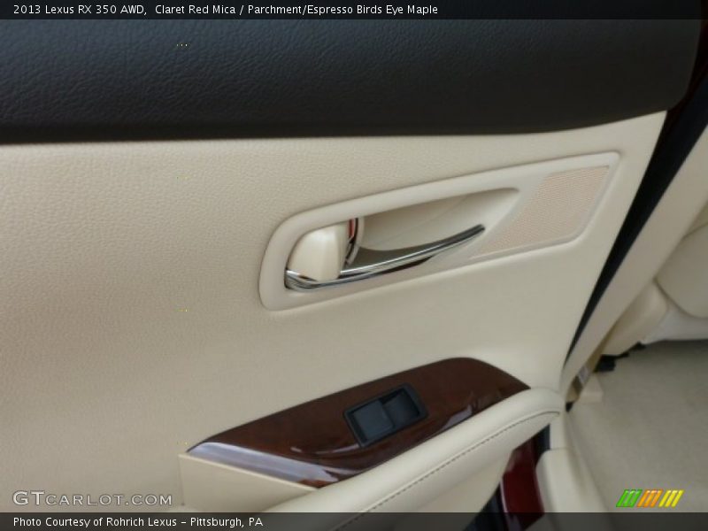Claret Red Mica / Parchment/Espresso Birds Eye Maple 2013 Lexus RX 350 AWD