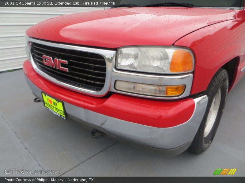 Fire Red / Neutral 2001 GMC Sierra 1500 SLE Extended Cab