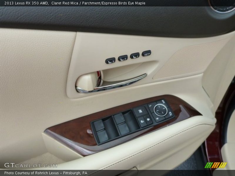 Claret Red Mica / Parchment/Espresso Birds Eye Maple 2013 Lexus RX 350 AWD