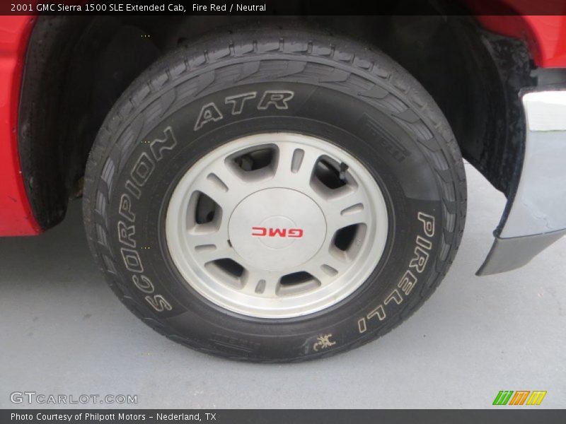 Fire Red / Neutral 2001 GMC Sierra 1500 SLE Extended Cab