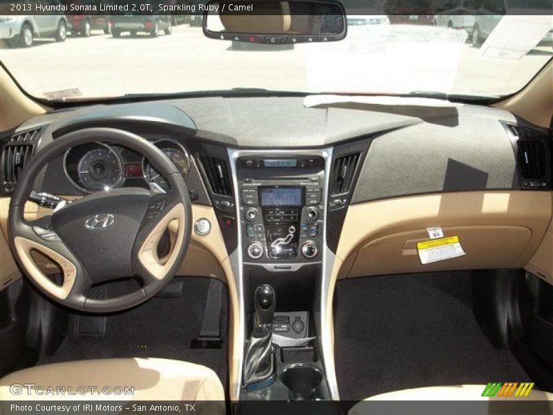 Sparkling Ruby / Camel 2013 Hyundai Sonata Limited 2.0T