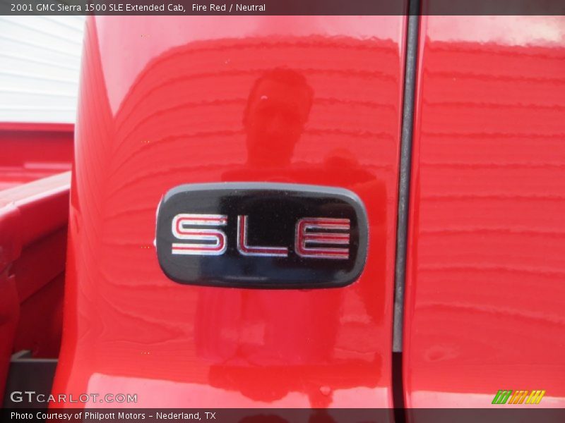 Fire Red / Neutral 2001 GMC Sierra 1500 SLE Extended Cab