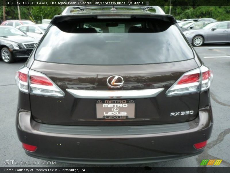 Fire Agate Pearl / Saddle Tan/Espresso Birds Eye Maple 2013 Lexus RX 350 AWD