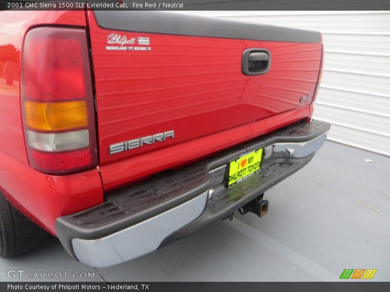 Fire Red / Neutral 2001 GMC Sierra 1500 SLE Extended Cab