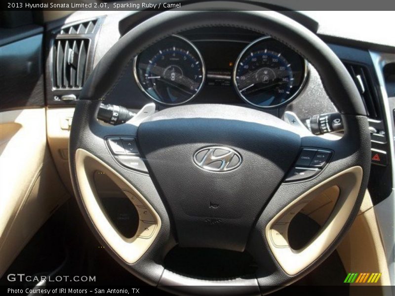 Sparkling Ruby / Camel 2013 Hyundai Sonata Limited 2.0T