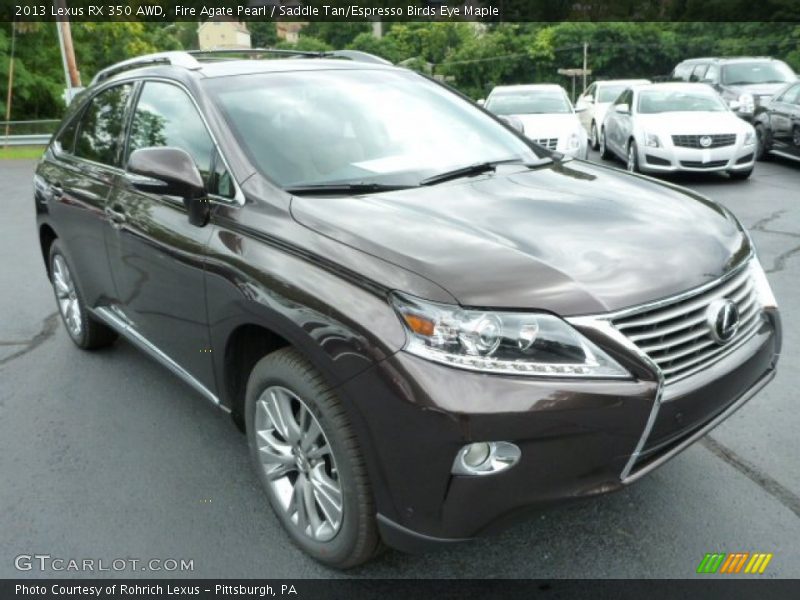 Fire Agate Pearl / Saddle Tan/Espresso Birds Eye Maple 2013 Lexus RX 350 AWD