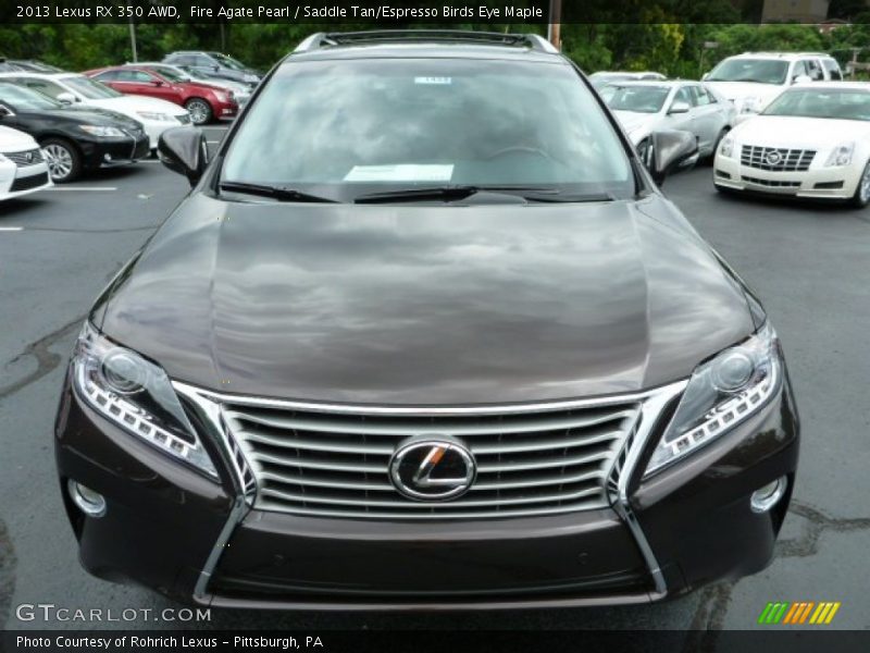 Fire Agate Pearl / Saddle Tan/Espresso Birds Eye Maple 2013 Lexus RX 350 AWD