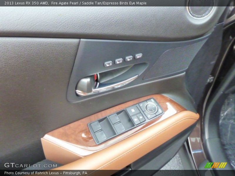 Fire Agate Pearl / Saddle Tan/Espresso Birds Eye Maple 2013 Lexus RX 350 AWD