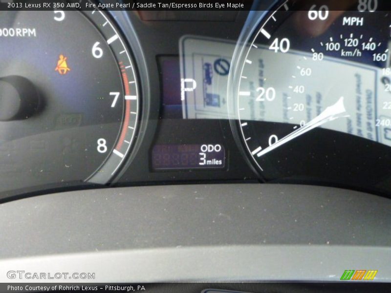 Fire Agate Pearl / Saddle Tan/Espresso Birds Eye Maple 2013 Lexus RX 350 AWD