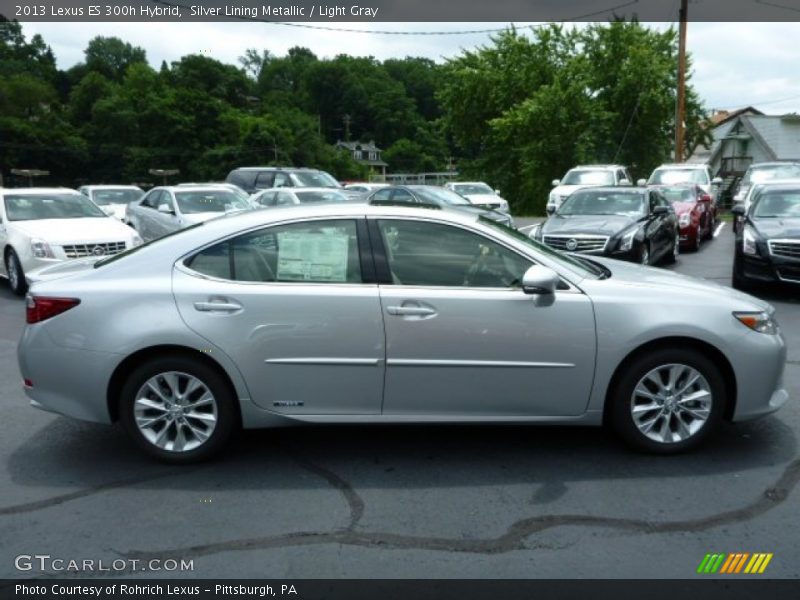 Silver Lining Metallic / Light Gray 2013 Lexus ES 300h Hybrid