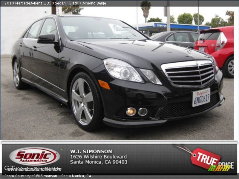Black / Almond Beige 2010 Mercedes-Benz E 350 Sedan