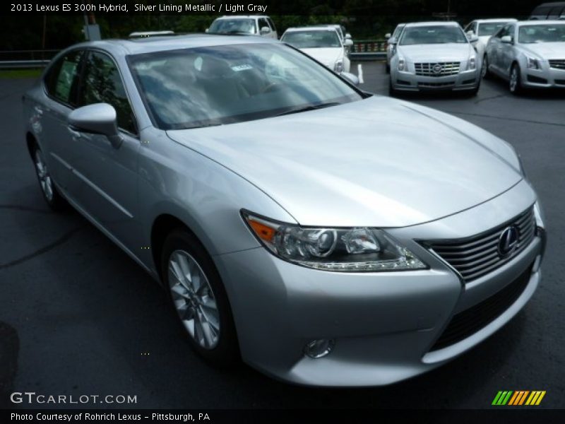 Silver Lining Metallic / Light Gray 2013 Lexus ES 300h Hybrid