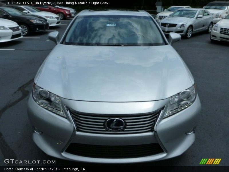 Silver Lining Metallic / Light Gray 2013 Lexus ES 300h Hybrid
