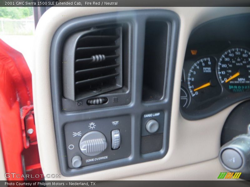 Controls of 2001 Sierra 1500 SLE Extended Cab
