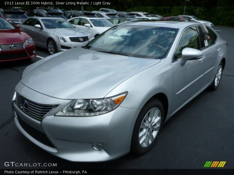 Silver Lining Metallic / Light Gray 2013 Lexus ES 300h Hybrid