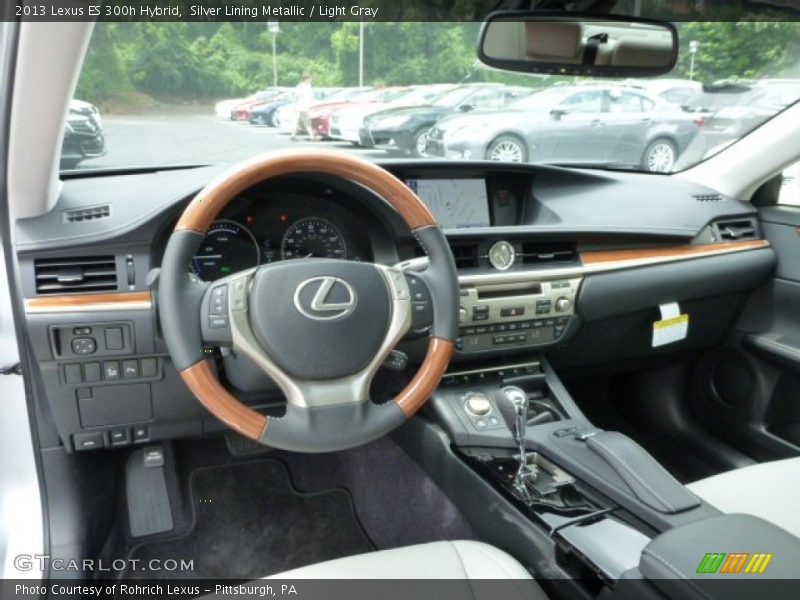 Silver Lining Metallic / Light Gray 2013 Lexus ES 300h Hybrid
