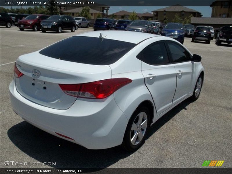 Shimmering White / Beige 2013 Hyundai Elantra GLS