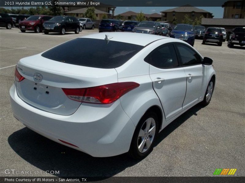 Shimmering White / Beige 2013 Hyundai Elantra GLS