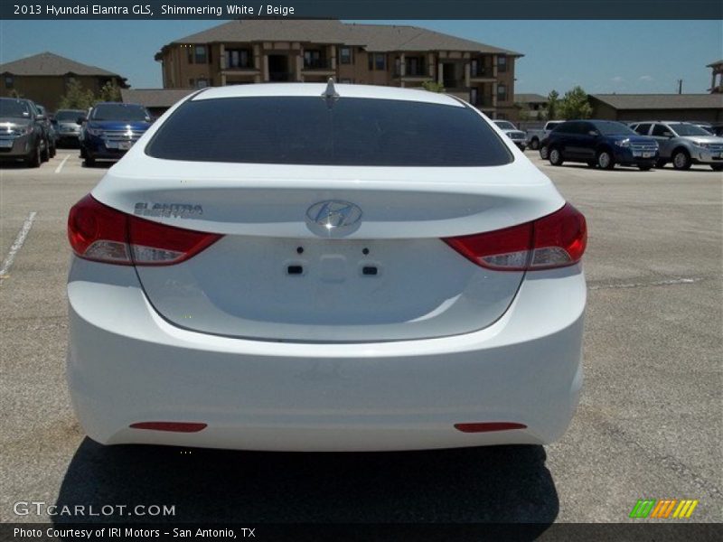 Shimmering White / Beige 2013 Hyundai Elantra GLS