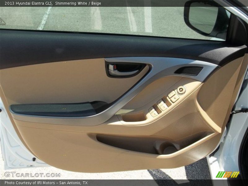 Shimmering White / Beige 2013 Hyundai Elantra GLS