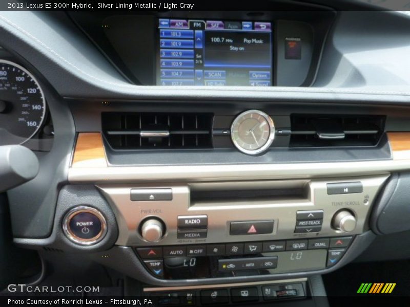 Silver Lining Metallic / Light Gray 2013 Lexus ES 300h Hybrid