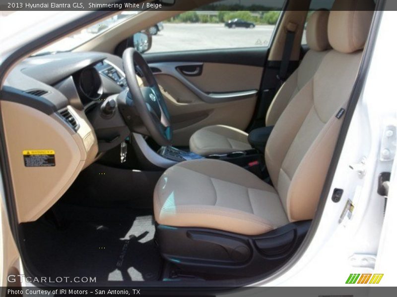 Shimmering White / Beige 2013 Hyundai Elantra GLS