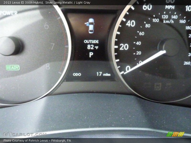 Silver Lining Metallic / Light Gray 2013 Lexus ES 300h Hybrid