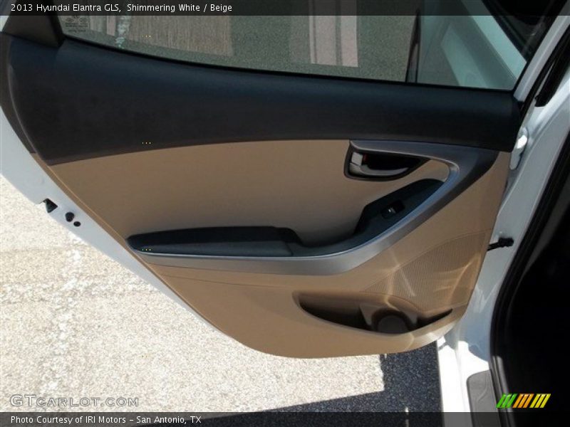 Shimmering White / Beige 2013 Hyundai Elantra GLS