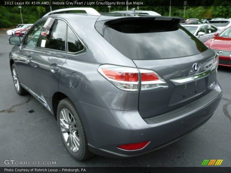 Nebula Gray Pearl / Light Gray/Ebony Birds Eye Maple 2013 Lexus RX 450h AWD