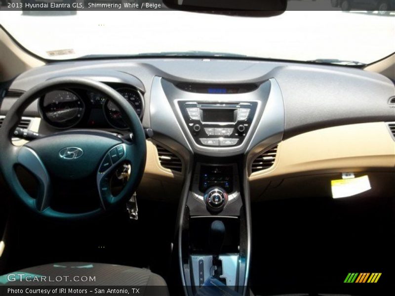 Shimmering White / Beige 2013 Hyundai Elantra GLS