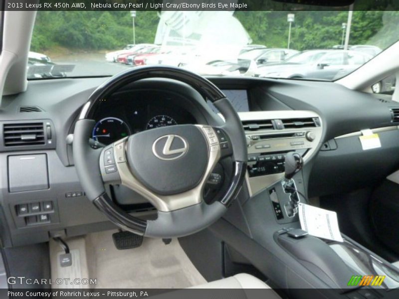 Nebula Gray Pearl / Light Gray/Ebony Birds Eye Maple 2013 Lexus RX 450h AWD