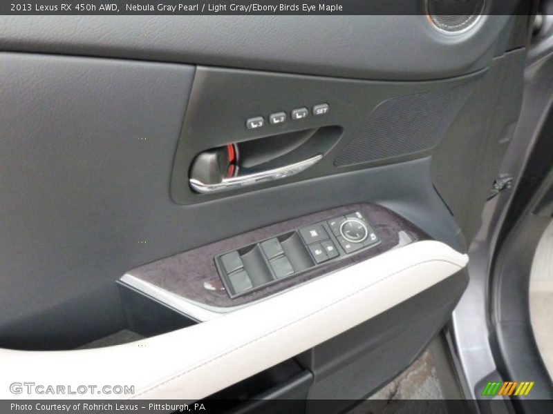Nebula Gray Pearl / Light Gray/Ebony Birds Eye Maple 2013 Lexus RX 450h AWD