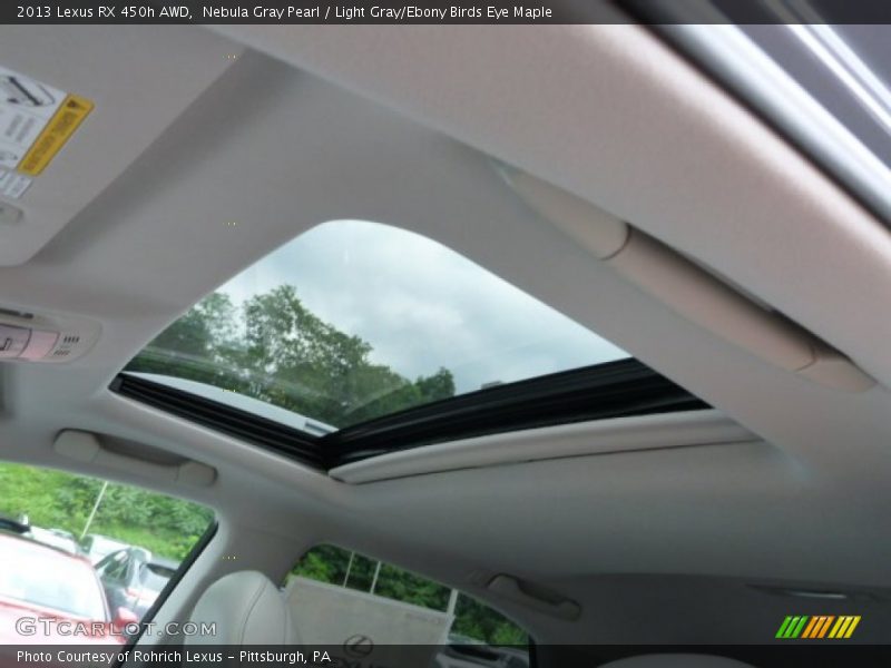 Nebula Gray Pearl / Light Gray/Ebony Birds Eye Maple 2013 Lexus RX 450h AWD
