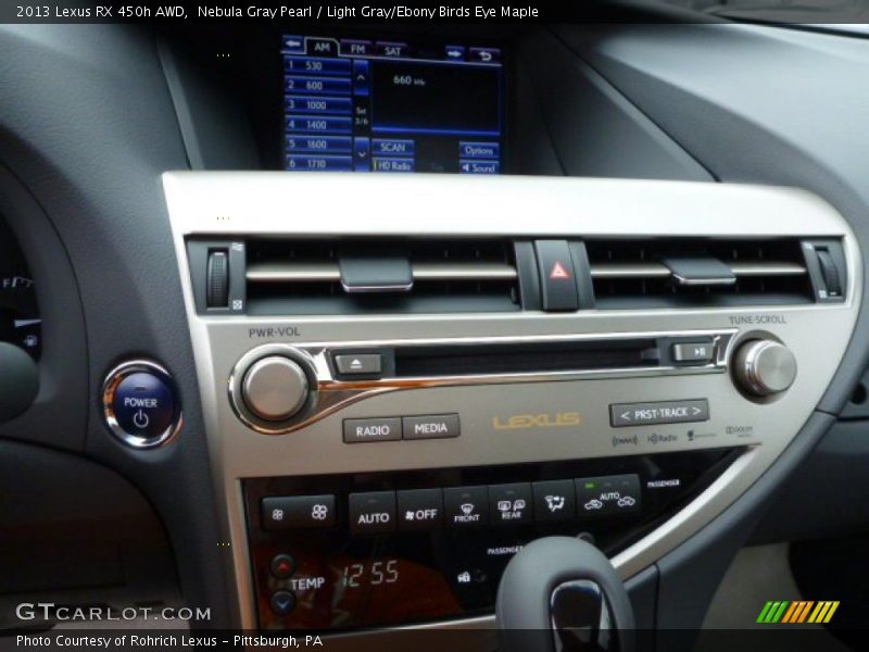 Nebula Gray Pearl / Light Gray/Ebony Birds Eye Maple 2013 Lexus RX 450h AWD