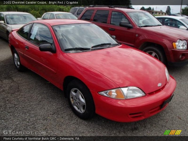 Bright Red / Graphite 2001 Chevrolet Cavalier Coupe