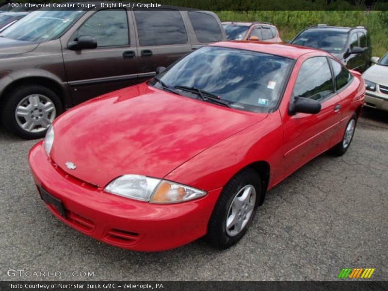 Bright Red / Graphite 2001 Chevrolet Cavalier Coupe