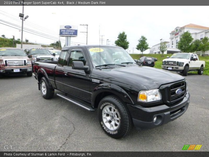 Black / Medium Dark Flint 2010 Ford Ranger Sport SuperCab 4x4