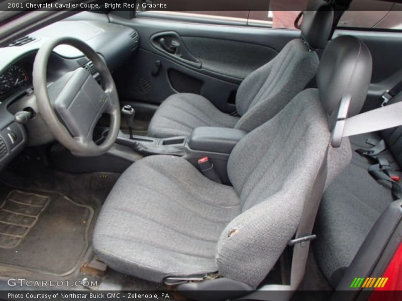 Bright Red / Graphite 2001 Chevrolet Cavalier Coupe