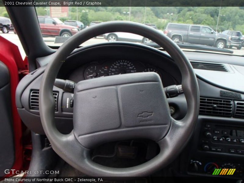 Bright Red / Graphite 2001 Chevrolet Cavalier Coupe