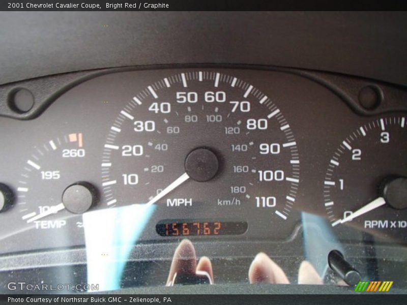 Bright Red / Graphite 2001 Chevrolet Cavalier Coupe