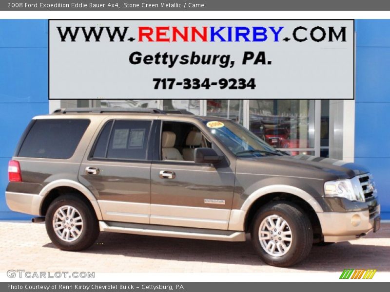 Stone Green Metallic / Camel 2008 Ford Expedition Eddie Bauer 4x4