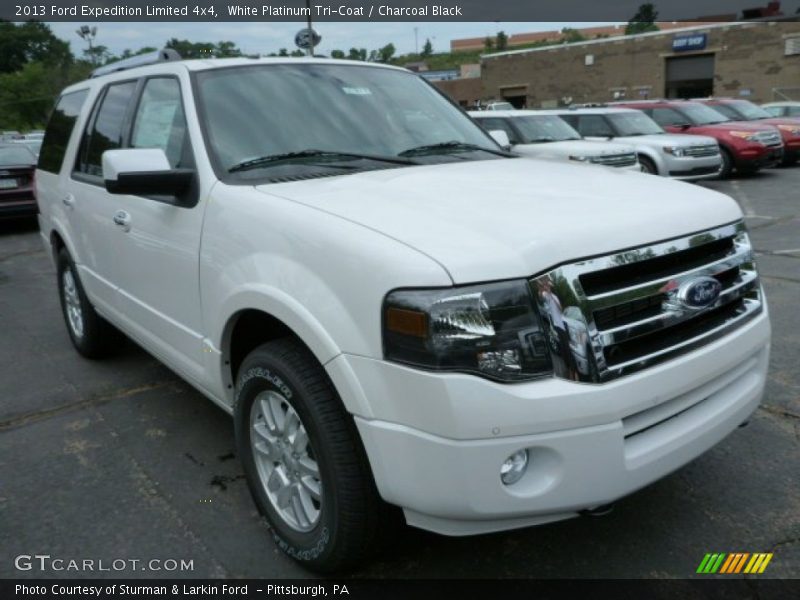 White Platinum Tri-Coat / Charcoal Black 2013 Ford Expedition Limited 4x4