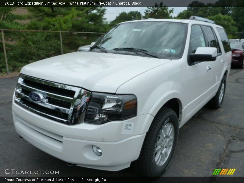 White Platinum Tri-Coat / Charcoal Black 2013 Ford Expedition Limited 4x4