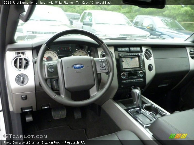 White Platinum Tri-Coat / Charcoal Black 2013 Ford Expedition Limited 4x4