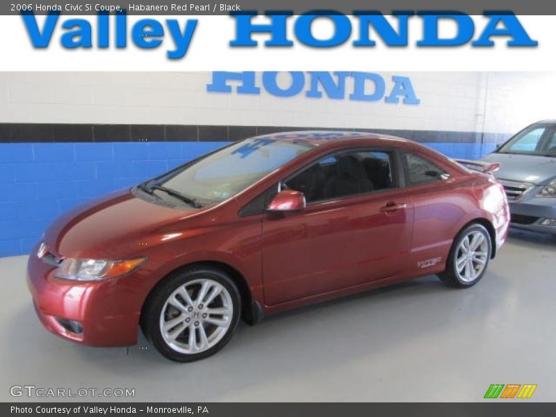 Habanero Red Pearl / Black 2006 Honda Civic Si Coupe