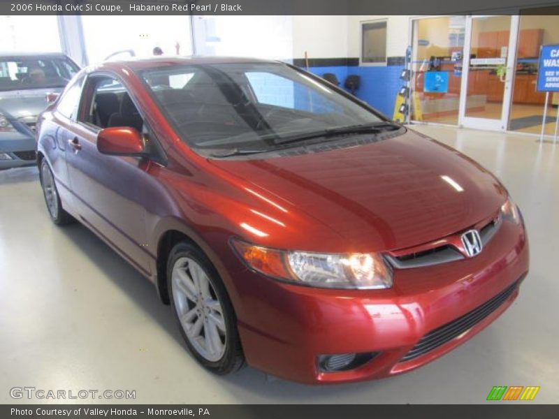 Habanero Red Pearl / Black 2006 Honda Civic Si Coupe