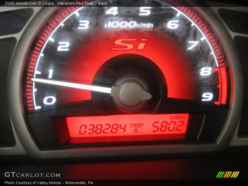 Habanero Red Pearl / Black 2006 Honda Civic Si Coupe